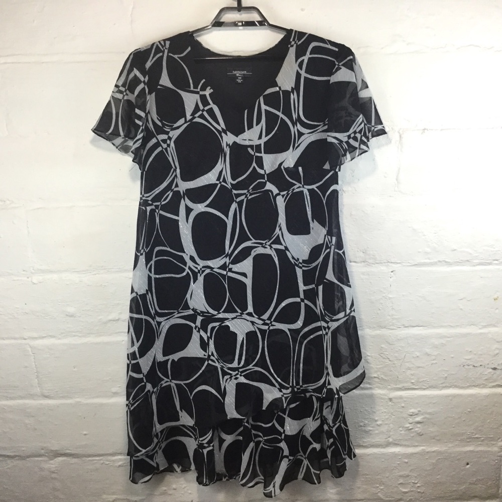 R&M Richards Black And Silver Dress 18W
